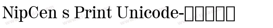 NipCen s Print Unicode字体转换